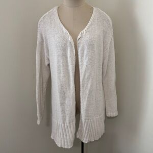UGG Small White Open Front Cardigan ~ Minimalist Lightweight Classic